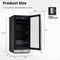 15 Inch 100 Can Built-in Freestanding Beverage Cooler Refrigerator -Silver